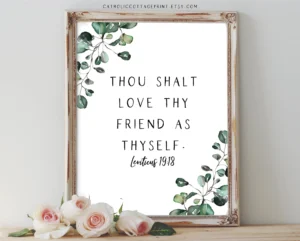 Bible Quote Print From Leviticus 19 18 St Valentine s Day Digital Card Print