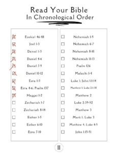 Bible Reading Plan PDF Chronological Order Of Events Quick Digital Files