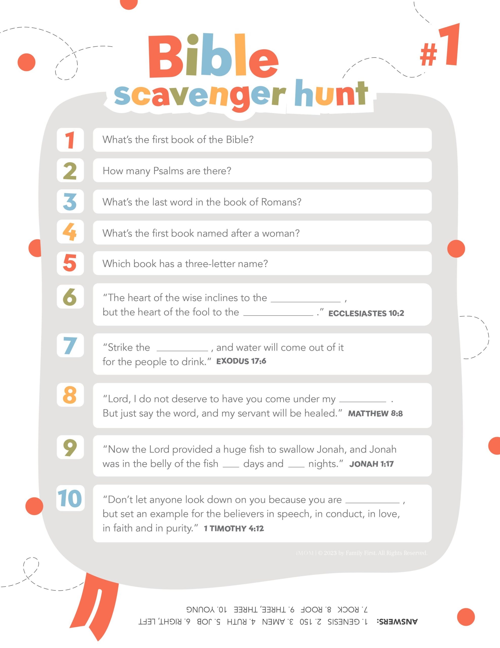 Bible Scavenger Hunt IMOM