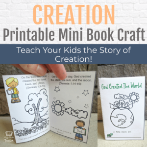 Bible Story Of Creation Mini Book Genesis Craft For Kids Kids Bible Teacher