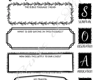 Bible Study Journal Notes For Teens Instant Download Printable SOAP Boys Girls Kids Youth Children Worksheet Guide Planner Log Etsy