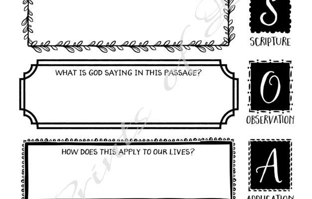 Bible Study Journal Notes For Teens Instant Download Printable SOAP Boys Girls Kids Youth Children Worksheet Guide Planner Log Etsy