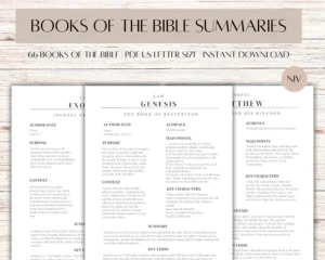 Bible Study Made Simple Bible Book Summary Guide All 66 Books Of The Bible Summaries Digital Bible Study Printable Bible Cheat Sheet Etsy