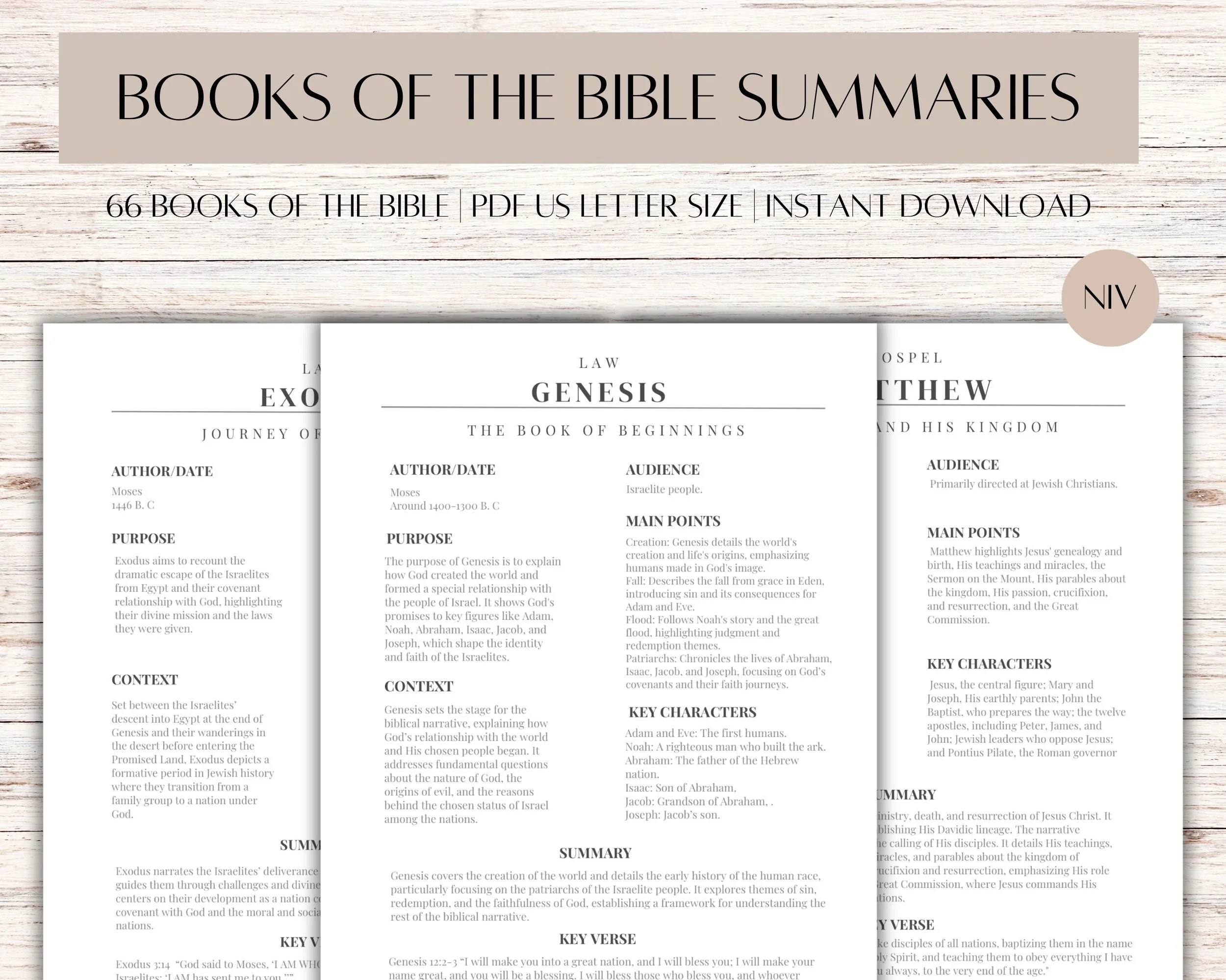 Bible Study Made Simple Bible Book Summary Guide All 66 Books Of The Bible Summaries Digital Bible Study Printable Bible Cheat Sheet Etsy