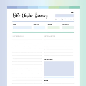 Bible Study Notes Template PDF A4 US Letter Sizes Instant Download Printable Plan Print Land