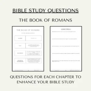 Bible Study Of Romans Bible Study Questions Bible Study Printable Bible Study Guide Bible Study Goodnotes Bible Study Tools Etsy