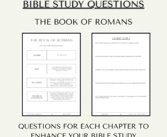 Bible Study Of Romans Bible Study Questions Bible Study Printable Bible Study Guide Bible Study Goodnotes Bible Study Tools Etsy