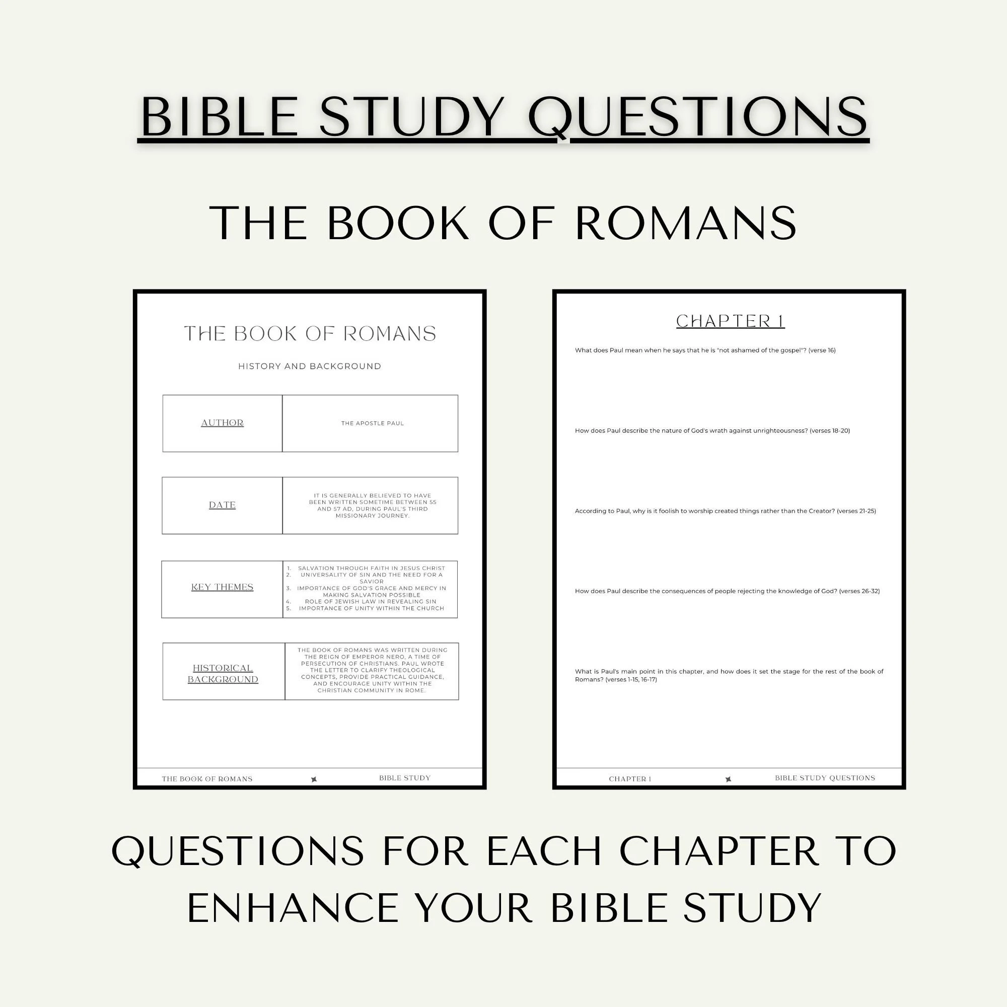 Bible Study Of Romans Bible Study Questions Bible Study Printable Bible Study Guide Bible Study Goodnotes Bible Study Tools Etsy