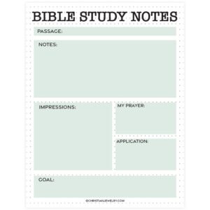 Bible Study Page Dots Free Christian Printables