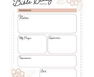 Bible Study Page Flowers Free Christian Printables