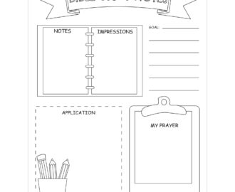 Bible Study Page School Desk Free Christian Printables