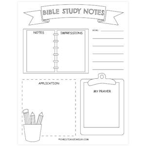 Bible Study Page School Desk Free Christian Printables