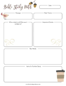 Bible Study Printable Lifeasalifeschooler
