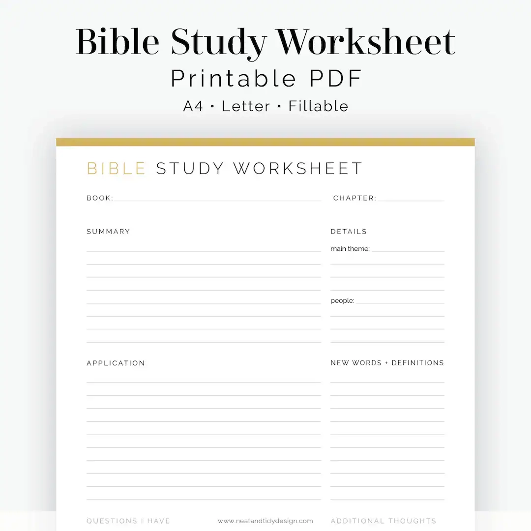 Bible Printables Pdf