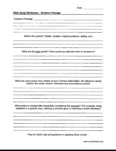 Bible Study Worksheets Cchrisholland
