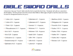 Bible Sword Drills Game For Kids Children s Ministry Deals