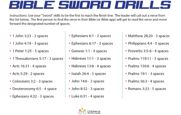 Bible Sword Drills Game For Kids Children s Ministry Deals