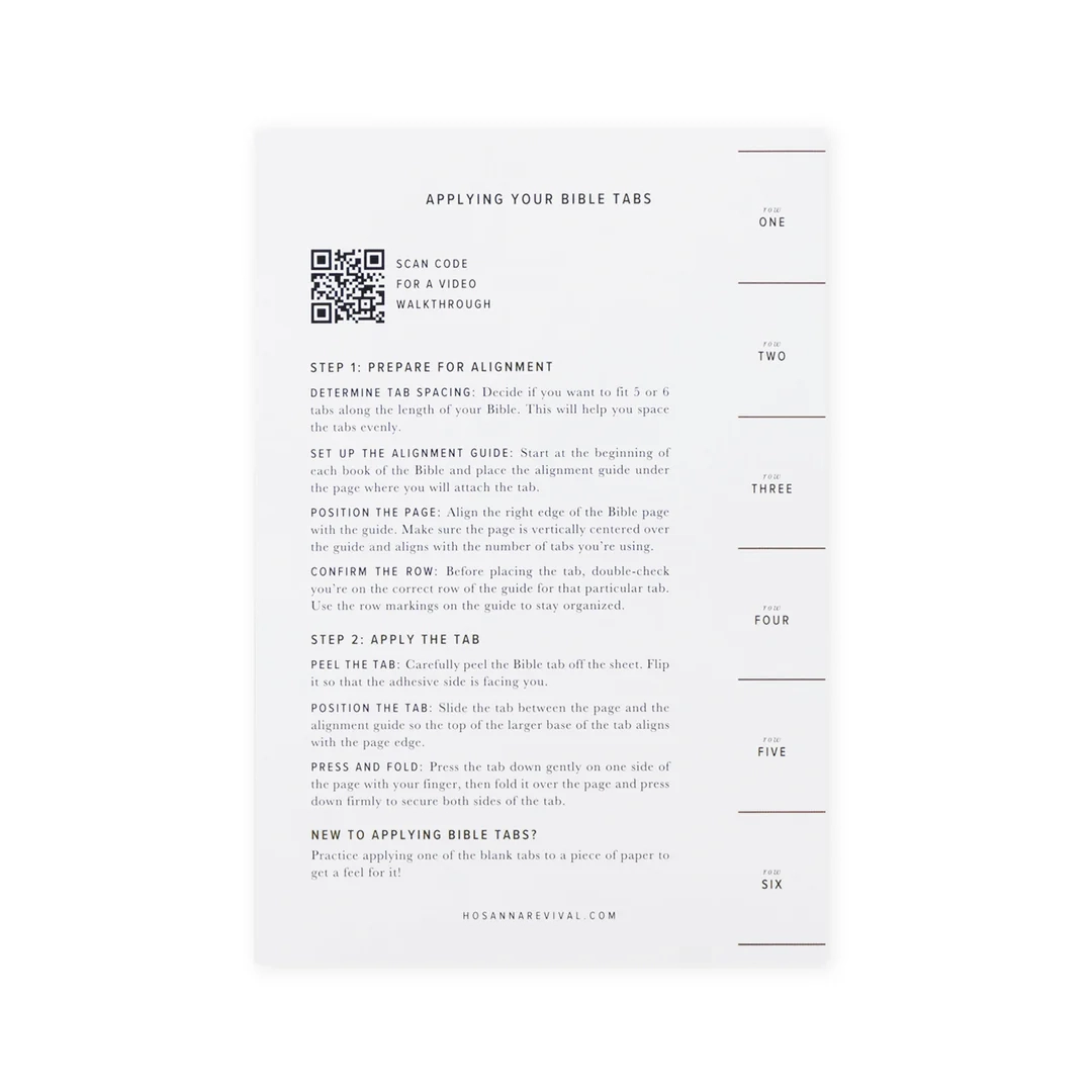Bible Tabs Hosanna Revival
