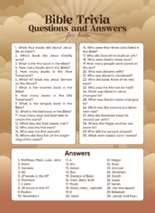 Bible Trivia Questions And Answers 10 Free PDF Printables Printablee