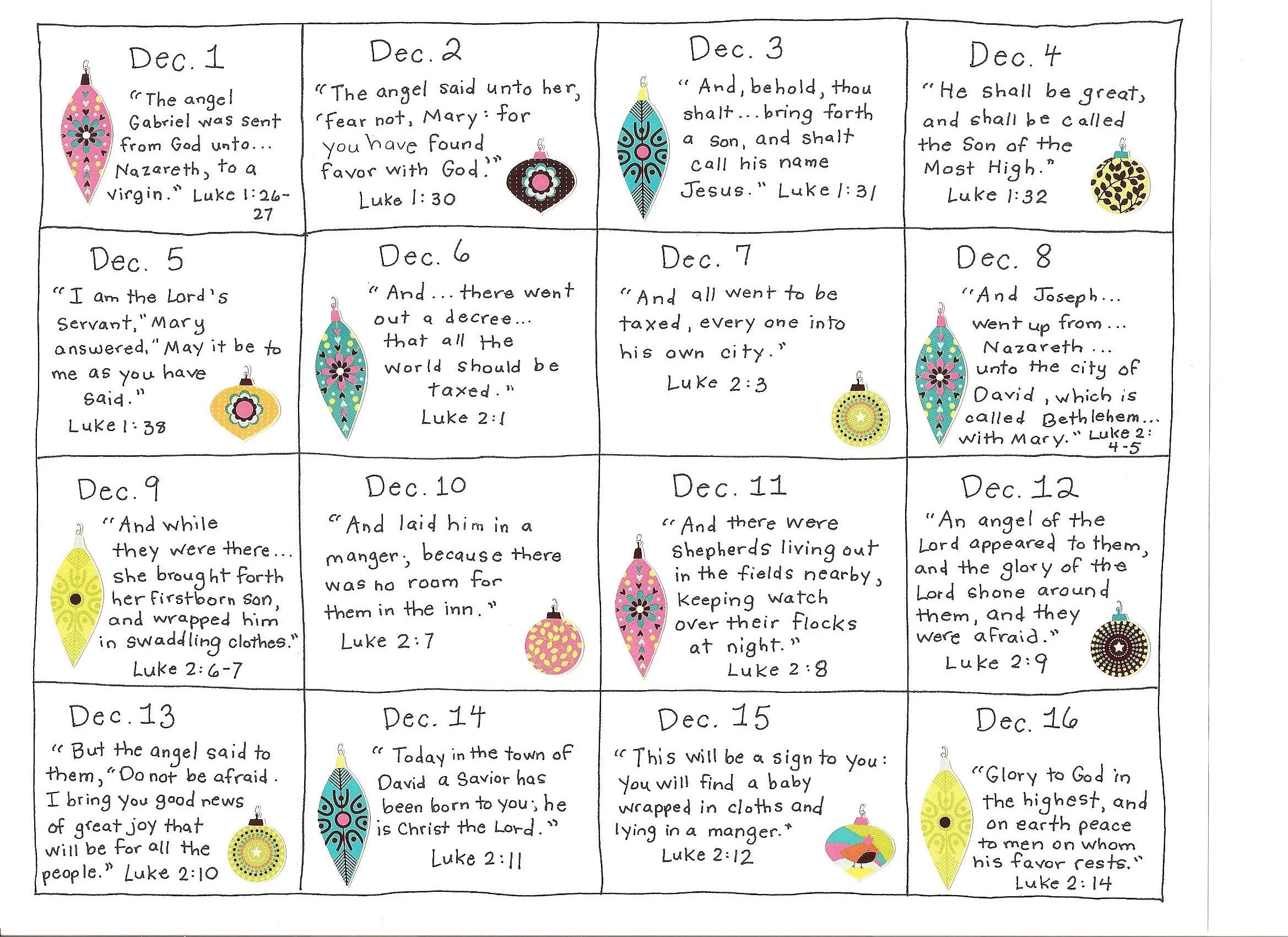 Bible Verse Advent Cards FREE PRINTABLES Happy Home Fairy