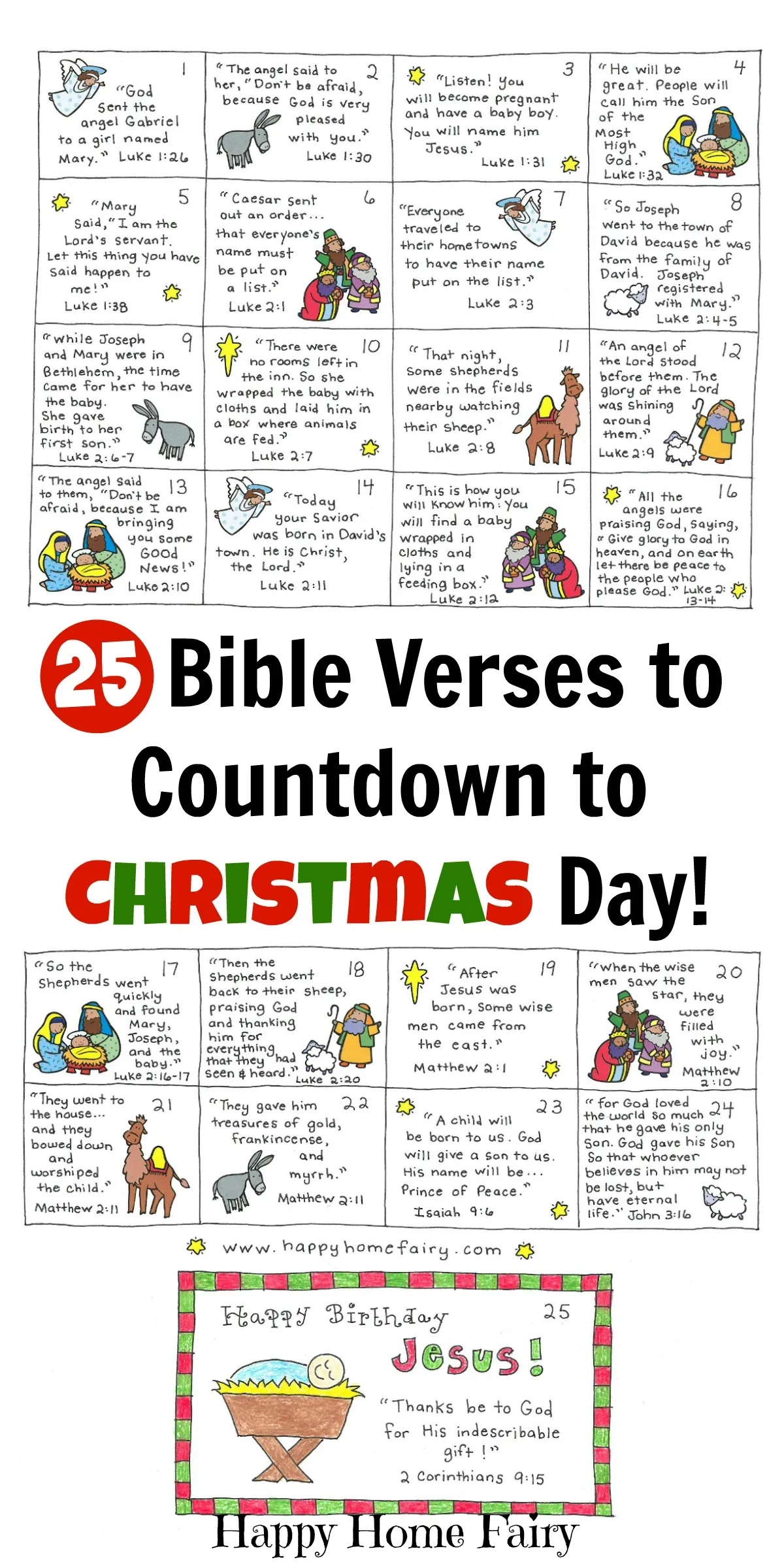Bible Verse Advent Countdown For Kids FREE Printable Happy Home Fairy