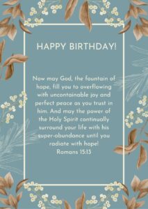 Bible Verse Birthday Wishes Card