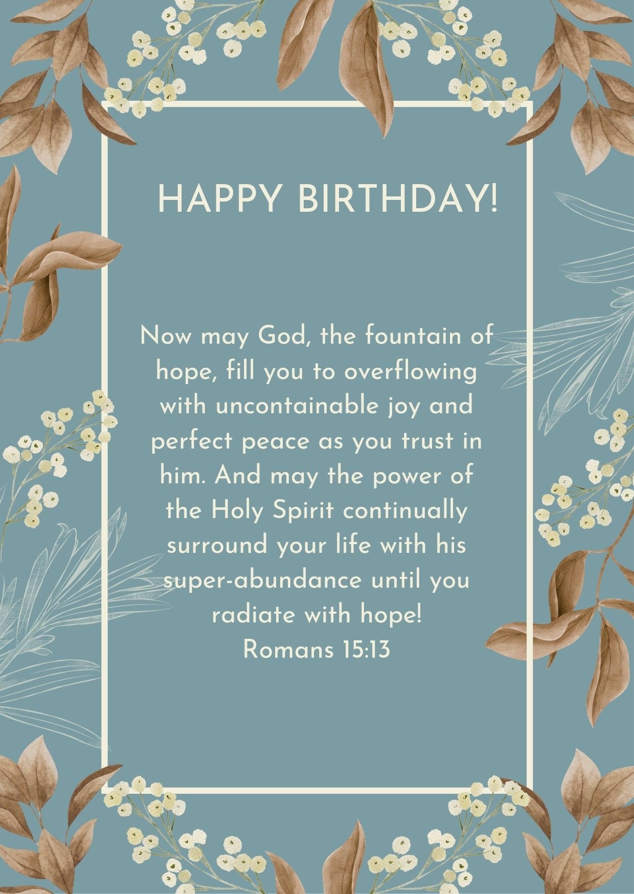 Bible Verse Birthday Wishes Card