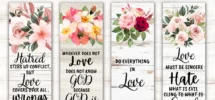 Bible Verse Bookmarks Printable Christian Bookmarks Bible Quotes Scripture Bookmark Bible Study Gifts Floral Bookmark For Women Etsy