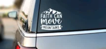 Bible Verse Car Decal Bible Verse Vinyl Sticker Bible Decals Religious Decals For Tumblers Faith Can Move Mountains Decal Faith Decal Etsy