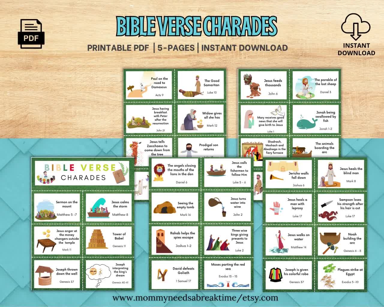 Free Printable Bible Charades Pdf