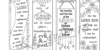 Bible Verse Coloring Bookmarks 5 Printable Scripture Set Instant Download Etsy