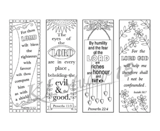 Bible Verse Coloring Bookmarks 5 Printable Scripture Set Instant Download Etsy