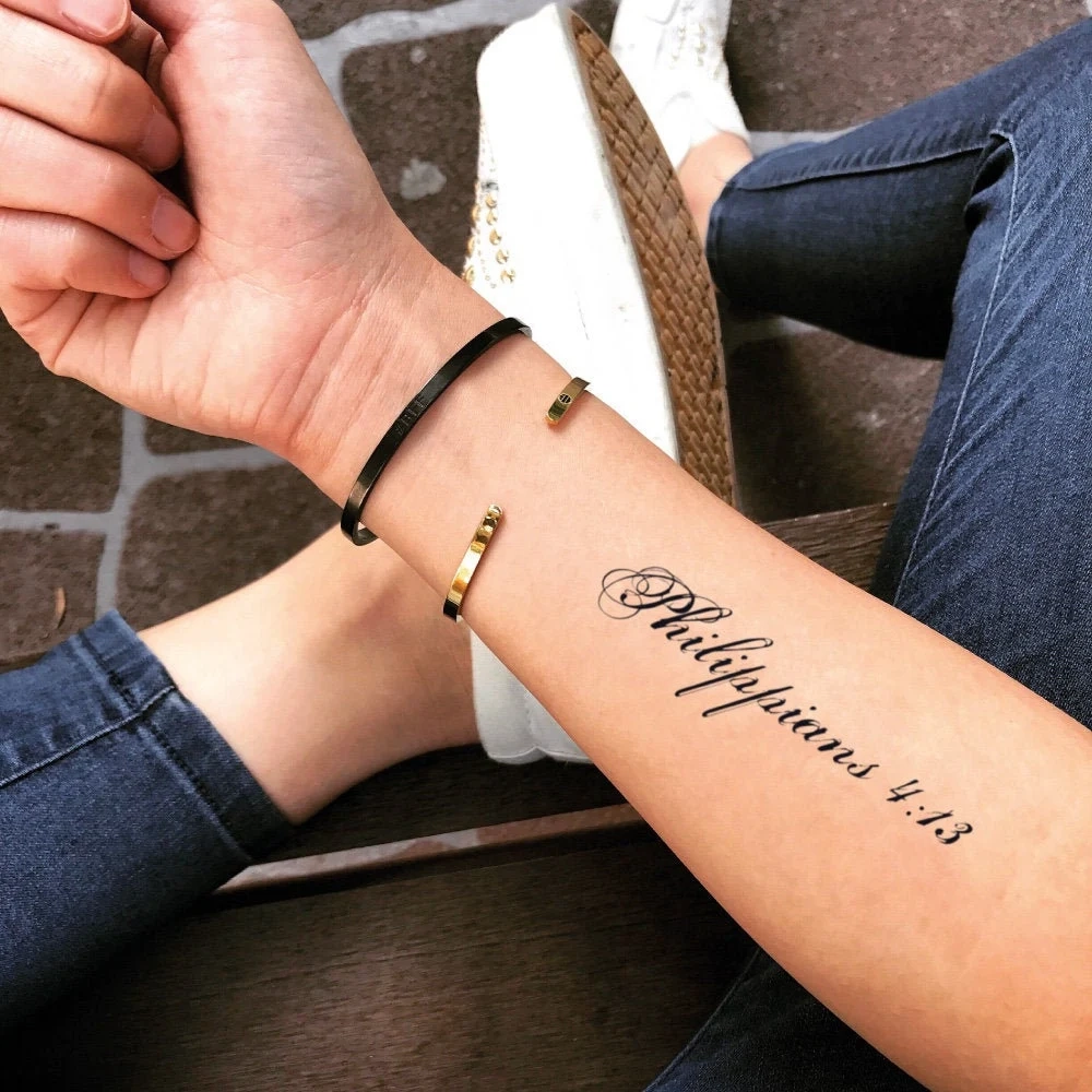 Bible Verse Forearm Tattoos Etsy