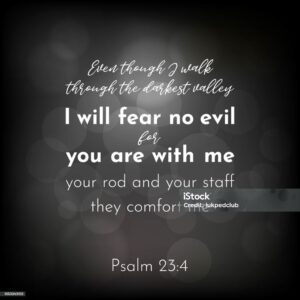 Bible Verse From Psalm 23 I Will Fear No Evil Stock Illustration Download Image Now Bible Evil Fear IStock