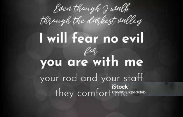 Bible Verse From Psalm 23 I Will Fear No Evil Stock Illustration Download Image Now Bible Evil Fear IStock