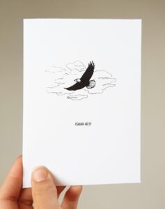 Bible Verse Greetings Card Isaiah 40 31 Scripture Illustrated Eagle