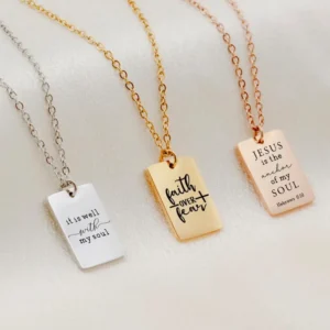 Bible Verse High Quality Christian Jewelry Faith Necklace The Lord Is Greater Bible Verse John