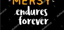Bible Verse His Mercy Endures Forever Stock Illustration 2169099967 Shutterstock