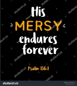 Bible Verse His Mercy Endures Forever Stock Illustration 2169099967 Shutterstock