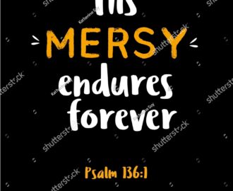 Bible Verse His Mercy Endures Forever Stock Illustration 2169099967 Shutterstock