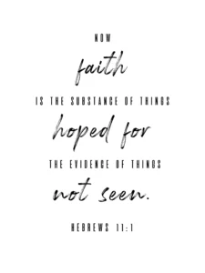 Bible Verse Minimalist Graphic Design hebrews 11 1 Black And White Etsy