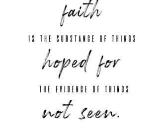 Bible Verse Minimalist Graphic Design hebrews 11 1 Black And White Etsy