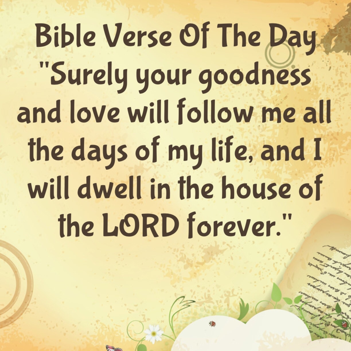 Bible Verse Of The Day God s Goodness Mercy LSW Ministries No One Left Behind 