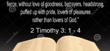 Bible Verse Open Holy Book God End Times Last Days Text Scripture Jesus Christ Testament Prophecy Prophetic Timothy Armageddon Stock Photo Image Of Armageddon Religion 176155924