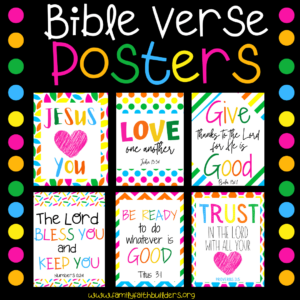 Bible Verse Posters Family Faith Builders