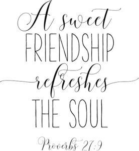 Bible Verse Printed A Sweet Friendship Refreshes The Soul Speaking 27 9 Friendship Quotes Amazon nl Home Kitchen