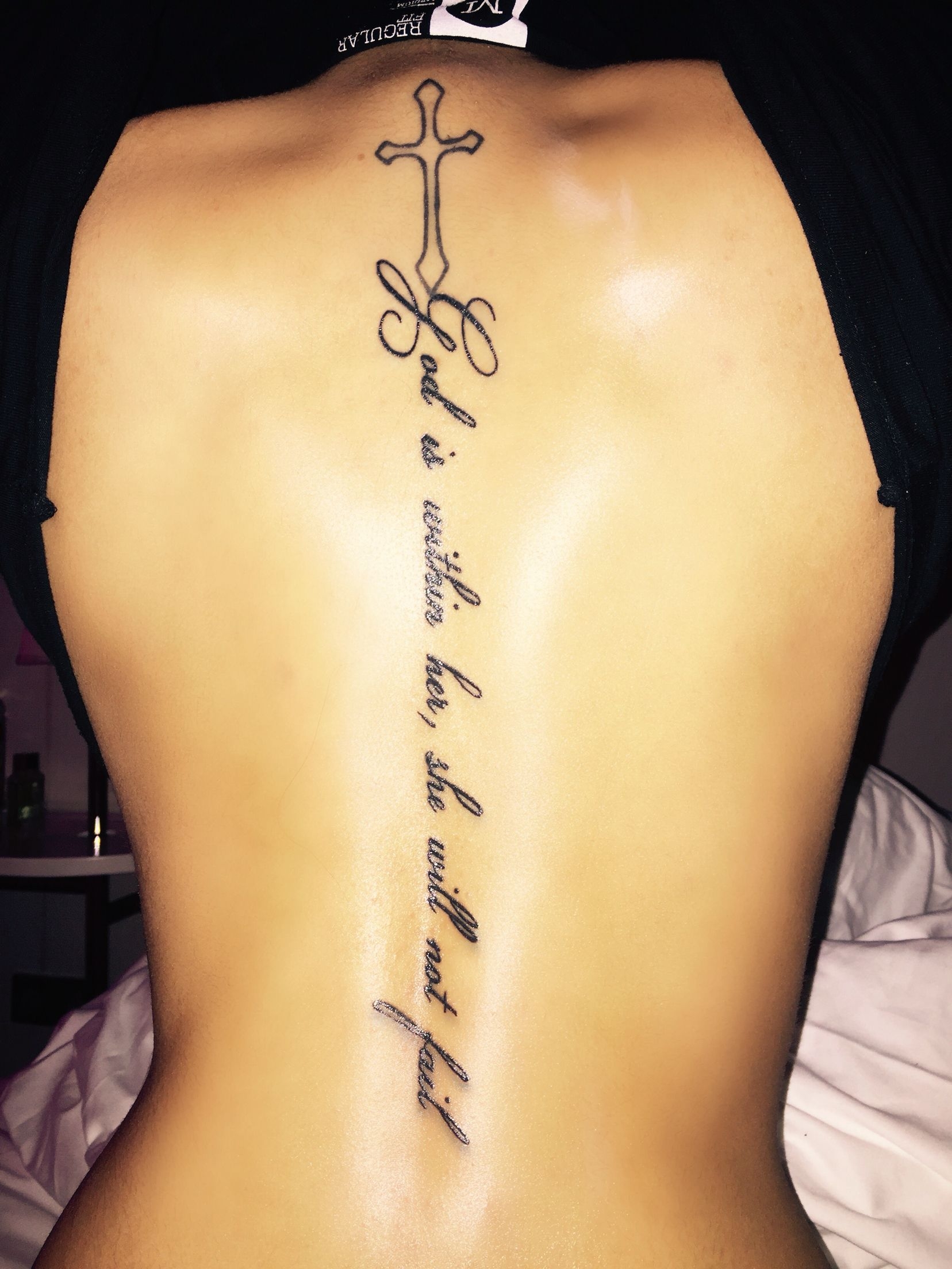Bible Verse Quote Spine Tattoos