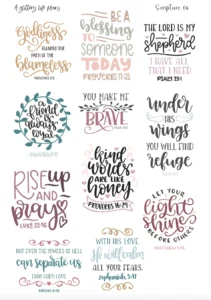 Bible Verse Scripture 06 Script Stickers For Planners And Journals A Glittery Life Plans