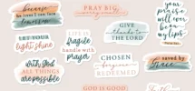 Bible Verse Sticker Bundle Religious Quote Stickers Religious Printable Stickers Bundle DIY Laptop Decal Print Cut Bible Stickers Etsy