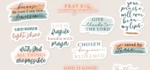 Bible Verse Sticker Bundle Religious Quote Stickers Religious Printable Stickers Bundle DIY Laptop Decal Print Cut Bible Stickers Etsy